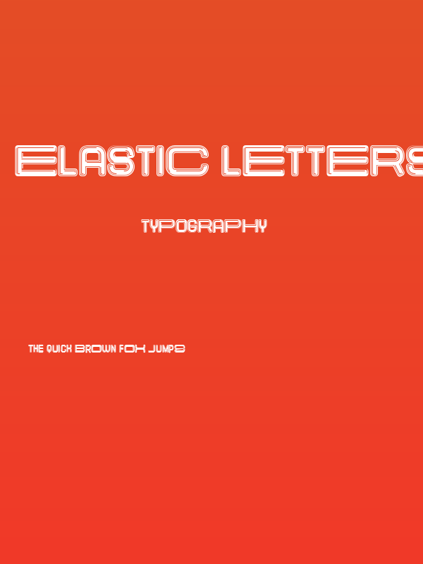 Elastic Letters Filled Regular Poster