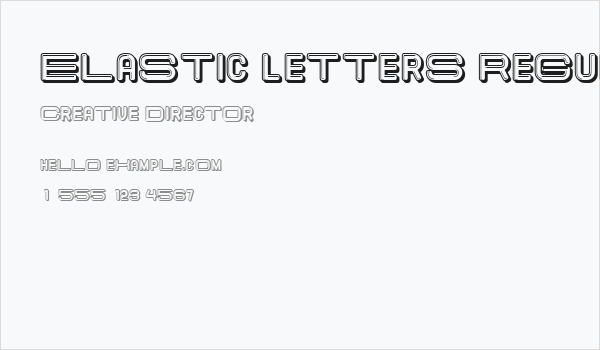 Elastic Letters Regular Business Card