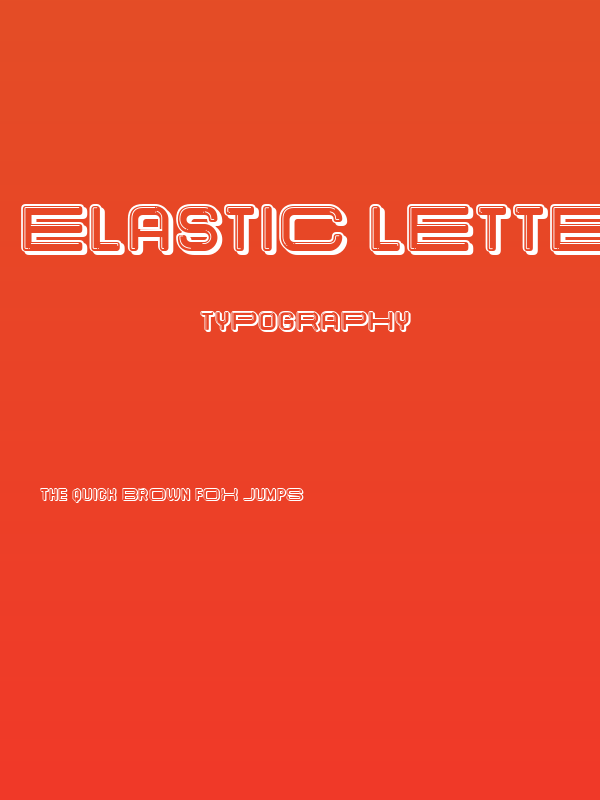 Elastic Letters Regular Poster