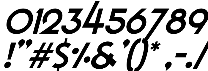 Elastic Stretch Italic Font OTHER CHARS
