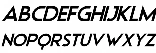 Elastic Stretch Italic 字体 大写