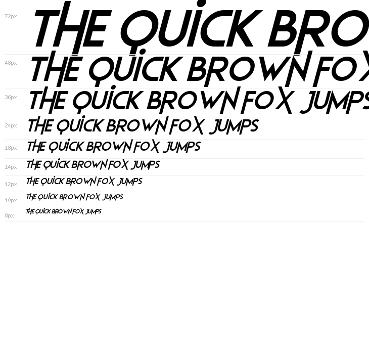 Elastic Stretch Italic Waterfall