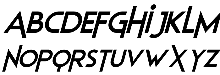 Elastic Stretch Italic Font LOWERCASE