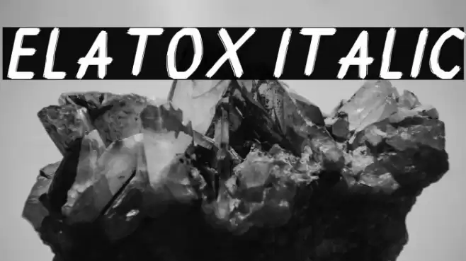 Elatox Italic خط examples