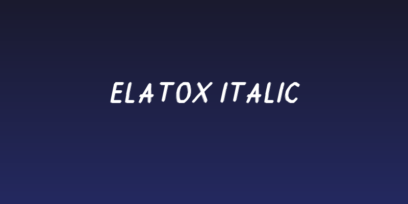 Elatox Italic Social Header