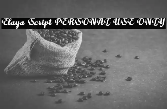 Elaya Script PERSONAL USE ONLY Font examples
