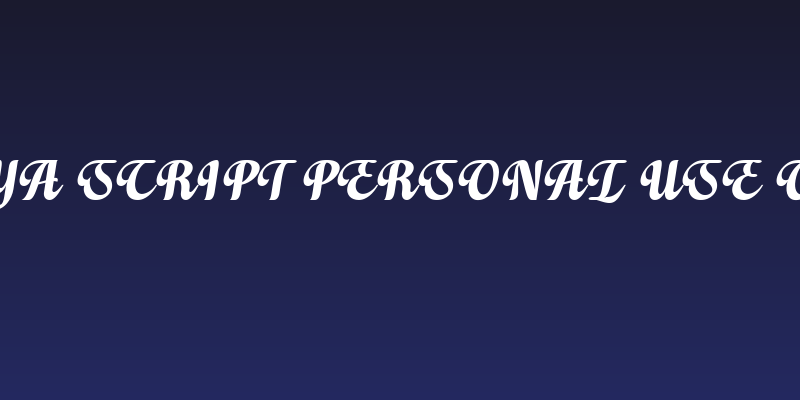 Elaya Script PERSONAL USE ONLY Social Header