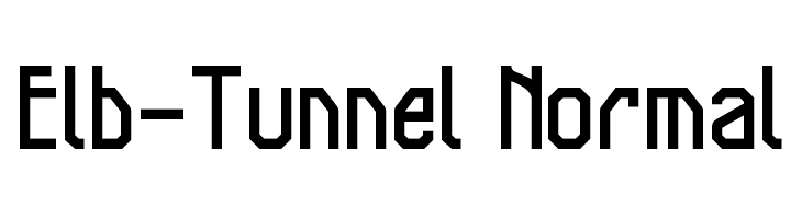 Elb-Tunnel Normal  Frei Schriftart Herunterladen