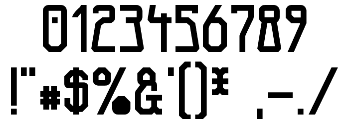 Elb-Tunnel Normal Font OTHER CHARS