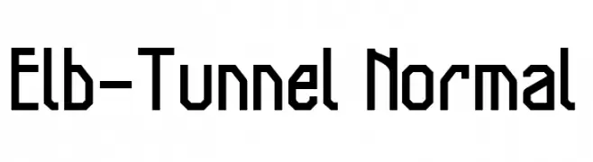 Elb-Tunnel Normal  フリーフォントのダウンロード