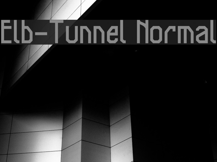Elb-Tunnel Normal Font examples