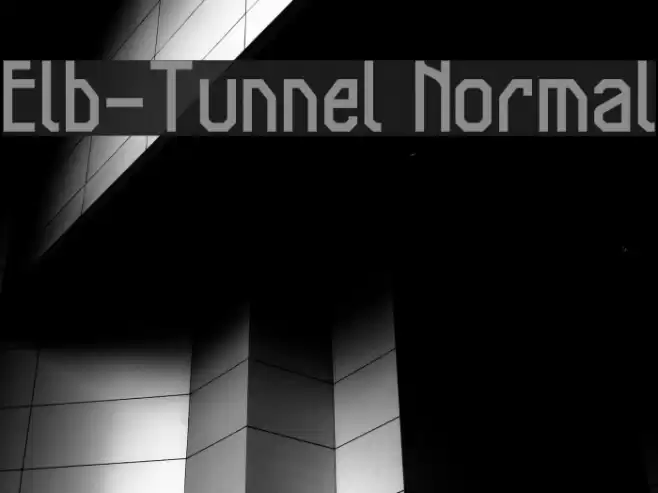 Elb-Tunnel Normal Font examples