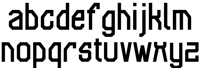 Elb-Tunnel Normal Font LOWERCASE