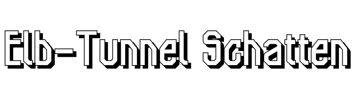 Elb-Tunnel Schatten Font