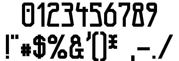 Elb-Tunnel Font OTHER CHARS