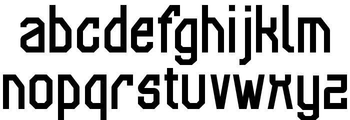 Elb-Tunnel Font LOWERCASE