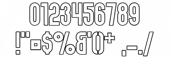 Elbaris Outline Regular Font OTHER CHARS