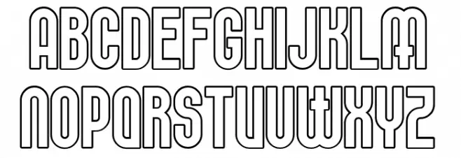 Elbaris Outline Regular Polices MAJUSCULES