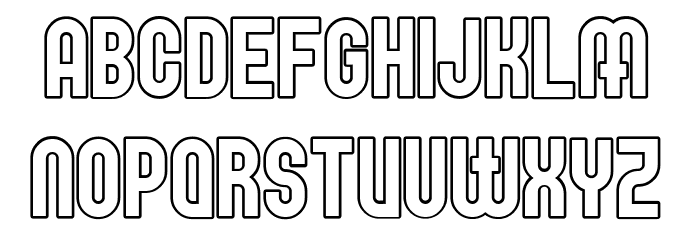 Elbaris Outline Regular Font LOWERCASE