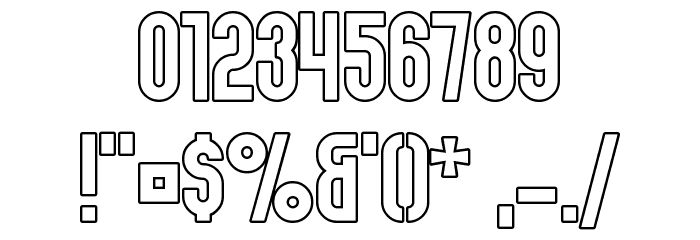 Elbaris Outline Font OTHER CHARS