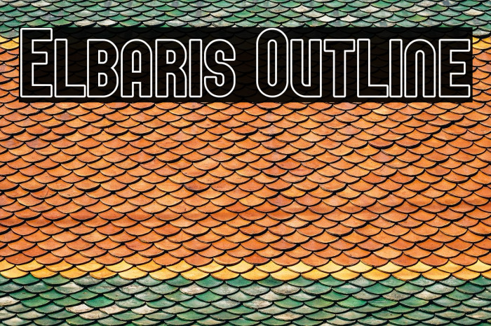 Elbaris Outline Font examples