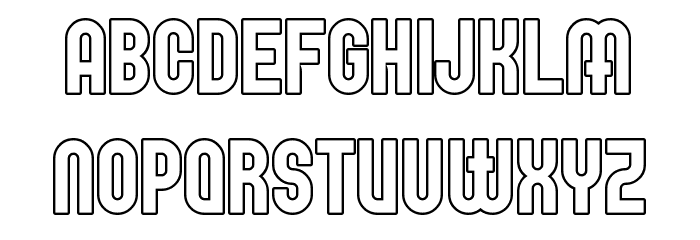 Elbaris Outline Font LOWERCASE