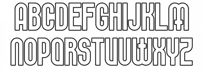 Elbaris Outline フォント 大文字