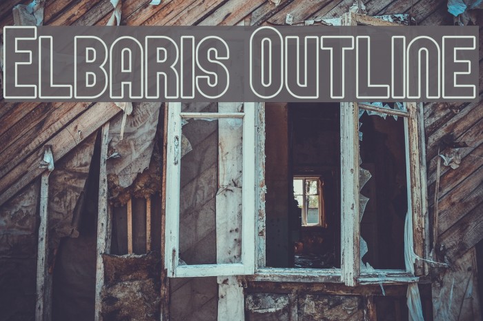 Elbaris Outline Font examples
