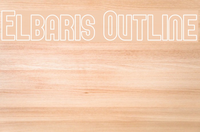 Elbaris Outline Font examples