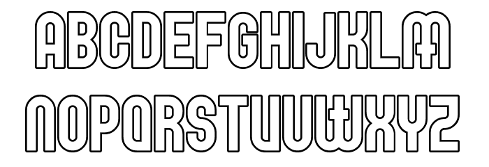 Elbaris Outline Font LOWERCASE