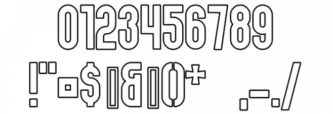 ElbarisOutline Font OTHER CHARS