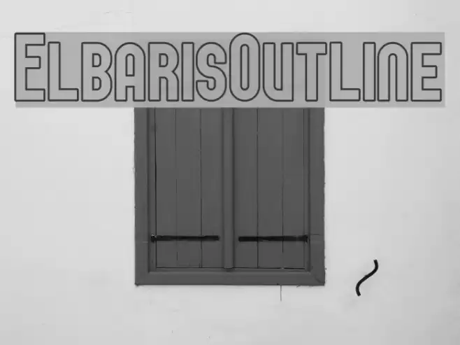 ElbarisOutline Font examples