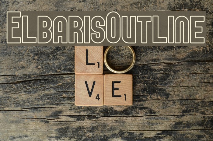 ElbarisOutline Fonte examples