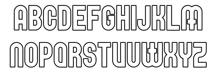 ElbarisOutline Fonte MINÚSCULAS