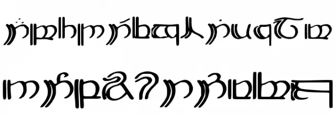Elbisch Font Litere mari