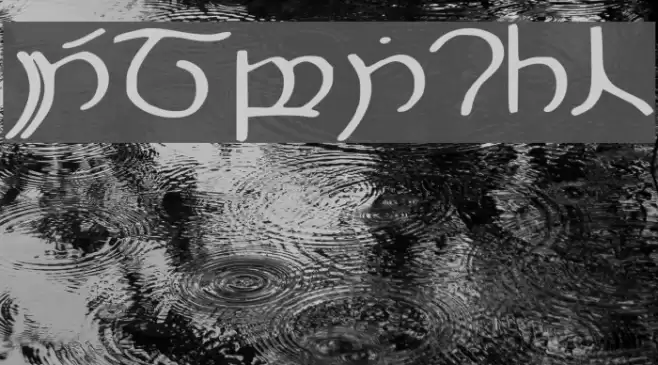 Elbisch Font examples