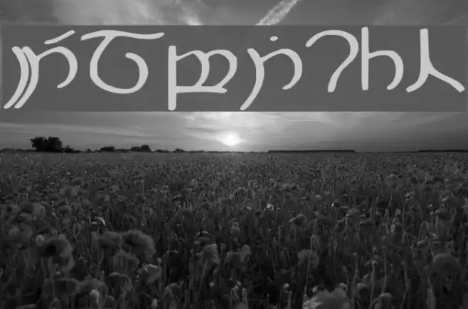 Elbisch Font examples