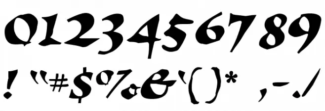 Elbjorg Script フォント その他の文字