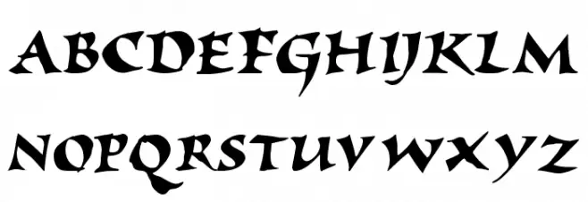 Elbjorg Script Font Litere mari