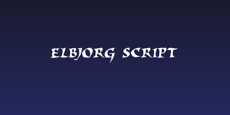 Elbjorg Script Social Header