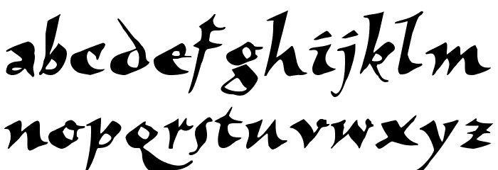 Elbjorg Script フォント 小文字
