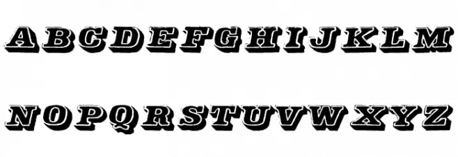 Elbow-Profilactic Schriftart Kleinbuchstaben