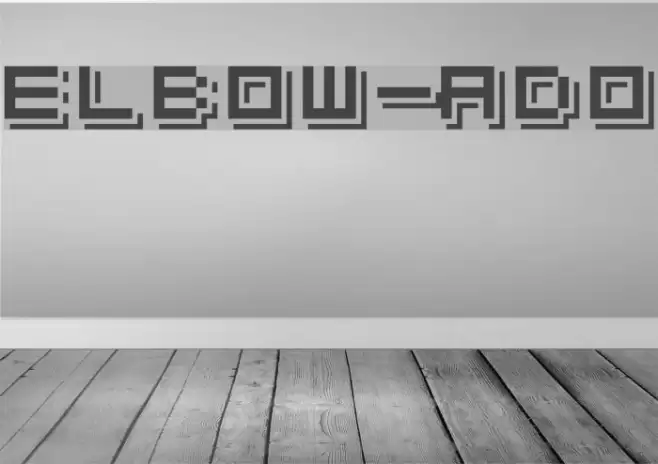 Elbow-ado Font examples
