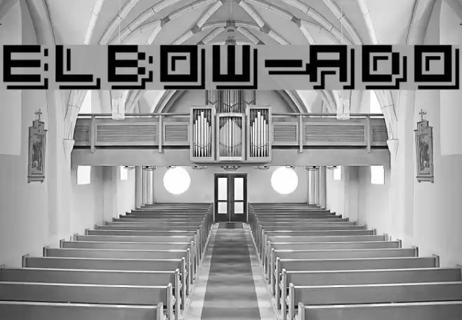 Elbow-ado Font examples