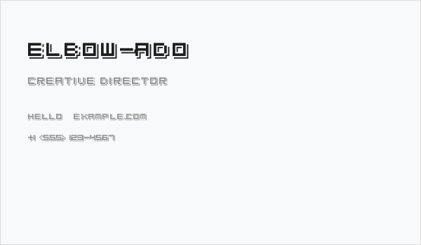 Elbow-ado Business Card
