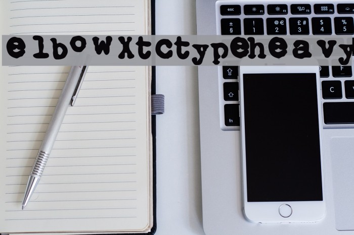 Elbow-xtctype-Heavy Font examples