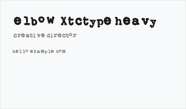 Elbow-xtctype-Heavy Business Card
