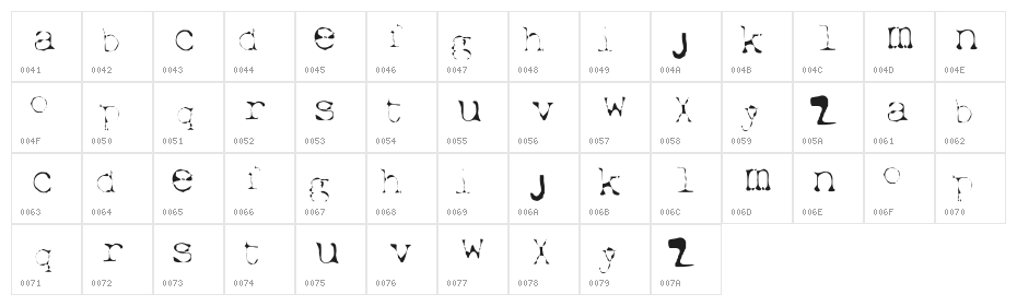 Elbow-xtctype-Light Character Map