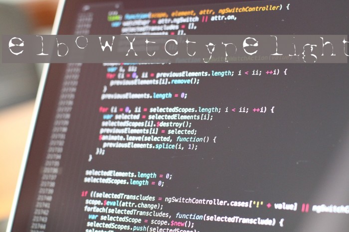 Elbow-xtctype-Light Font examples