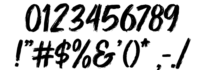 Elbrush Font OTHER CHARS